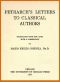 [Gutenberg 47859] • Petrarch's Letters to Classical Authors